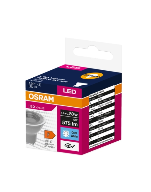 Zdjęcie: Lampa reflektorowa LED Value PAR16 White 80 6,9 W 4000 K GU10 OSRAM