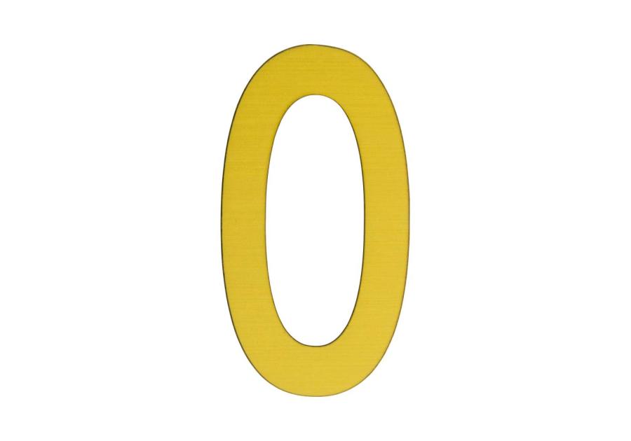 Zdjęcie: Cyfra 0 samoprzylepna 50 mm złoty szczotkowany METRO