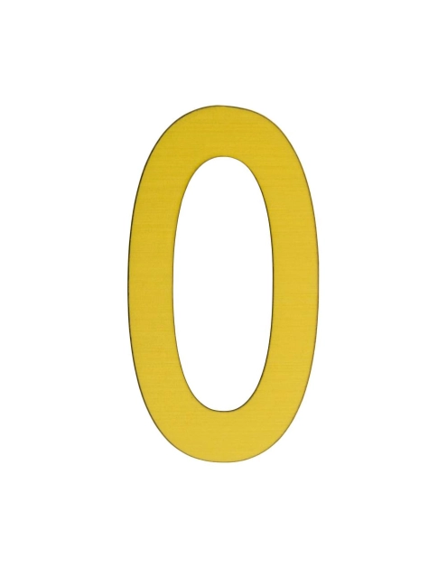 Zdjęcie: Cyfra 0 samoprzylepna 50 mm złoty szczotkowany METRO