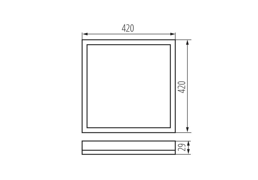 Zdjęcie: Plafoniera LED KB Plafon 02 L 22 W B KINGBERRY