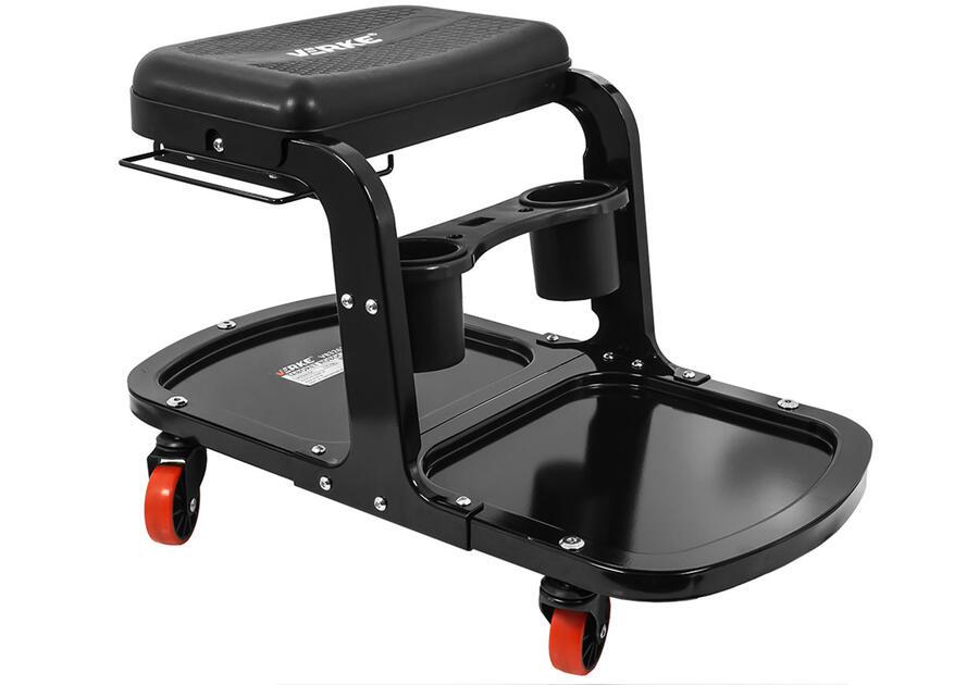 Zdjęcie: Taboret warsztatowy czarny z uchwytem VERKE