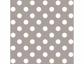 Tapeta papierowa beżowo białe kropki 10 mb POLAMI