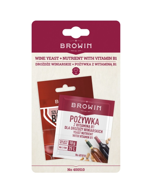 Zdjęcie: Drożdże winiarskie + Pożywka z witaminą B1 BROWIN
