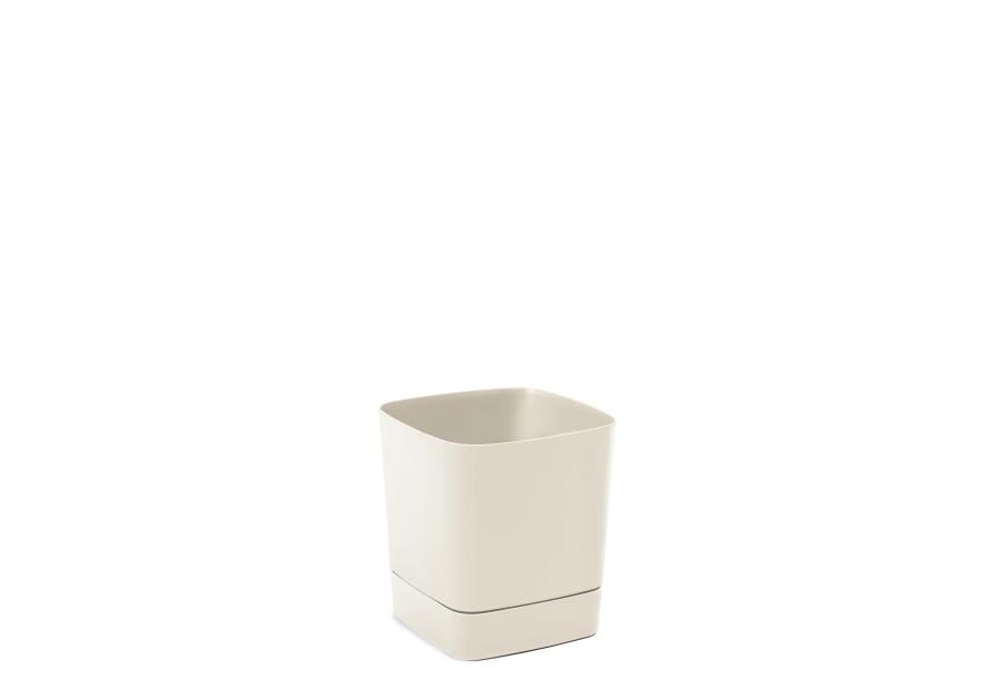 Zdjęcie: Donica z podstawką Clima 16x16 cm beżowa LAMELA PLASTIC