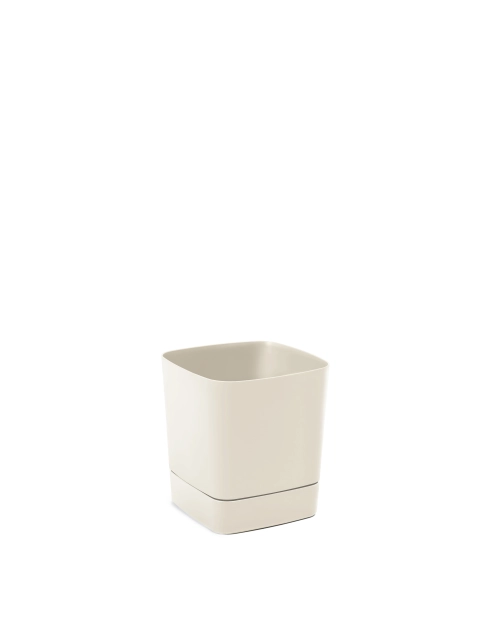 Zdjęcie: Donica z podstawką Clima 16x16 cm beżowa LAMELA PLASTIC