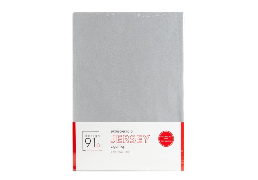 Zdjęcie: Prześcieradło Jersey z gumką 240x220 + 30 cm srebrne EUROFIRANY