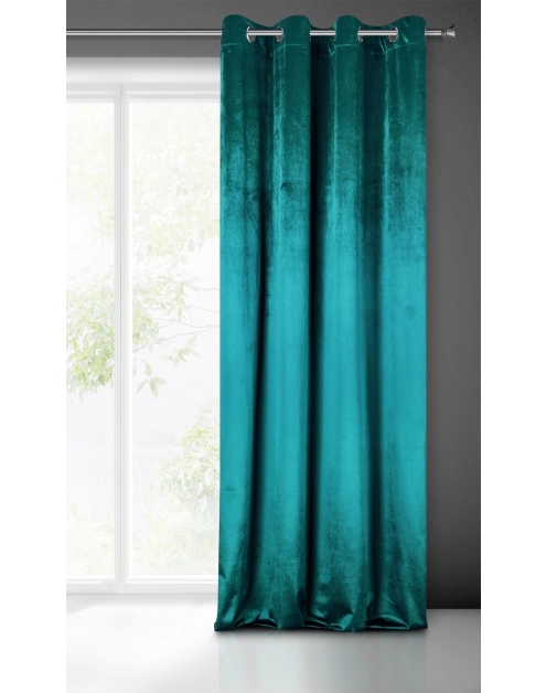 Zdjęcie: Zasłona gotowa Sarah 140x250 cm turkusowy EUROFIRANY