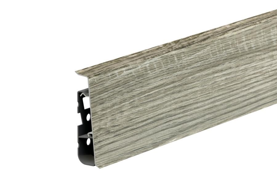 Zdjęcie: Listwa przypodłogowa PVC Hi Line Prestige 2,2x7,5 cm 2,50 m Sosna Ciemna Agas Mat CEZAR