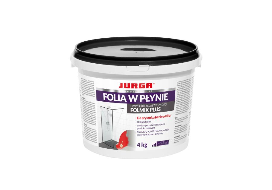 Zdjęcie: Folia w płynie na podłoża krytyczne Folmix Plus 4 kg JURGA