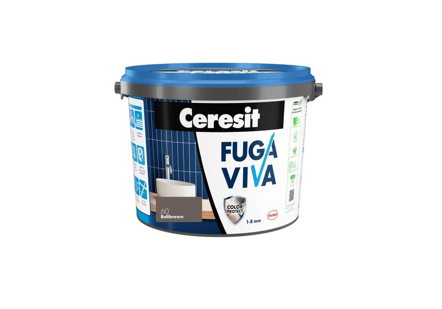 Zdjęcie: Fuga Viva elastyczna cementowa 1-8 mm balibrown 2 kg CERESIT
