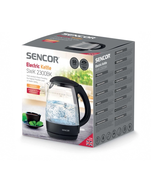 Zdjęcie: Czajnik elektryczny Kettle szklany SWK 2300BK SENCOR