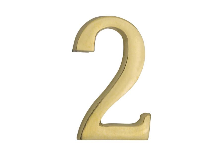 Zdjęcie: Cyfra 2 samoprzylepna mosiężna 50 mm METRO