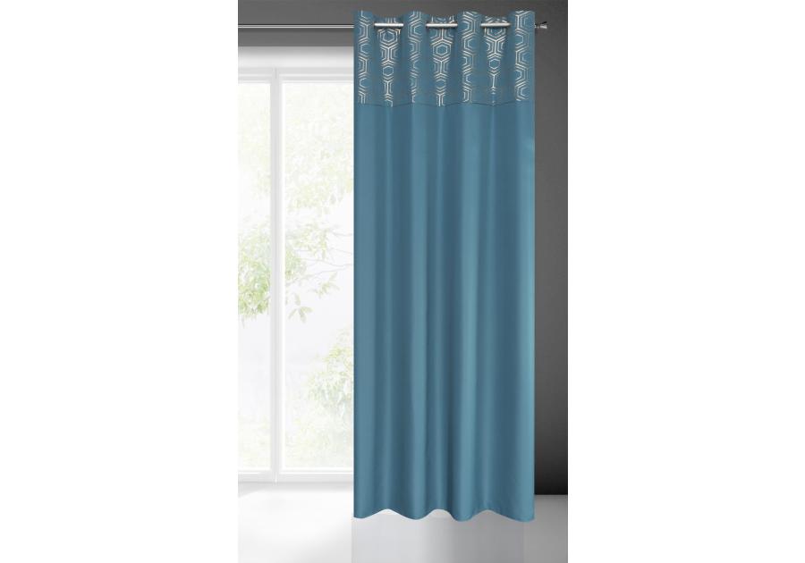 Zdjęcie: Zasłona gotowa Dafne 140 x 240 cm niebieski EUROFIRANY