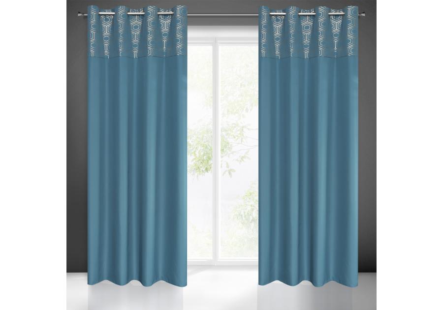 Zdjęcie: Zasłona gotowa Dafne 140 x 240 cm niebieski EUROFIRANY