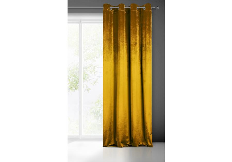 Zdjęcie: Zasłona gotowa Sarah 140x250 cm musztardowy EUROFIRANY