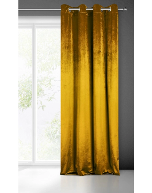 Zdjęcie: Zasłona gotowa Sarah 140x250 cm musztardowy EUROFIRANY