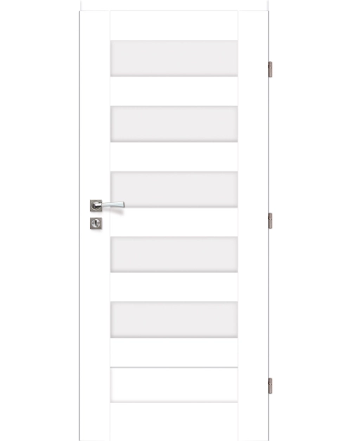 Zdjęcie: Drzwi wewnętrzne 80 cm prawe Zitron 5/6 białe VOSTER