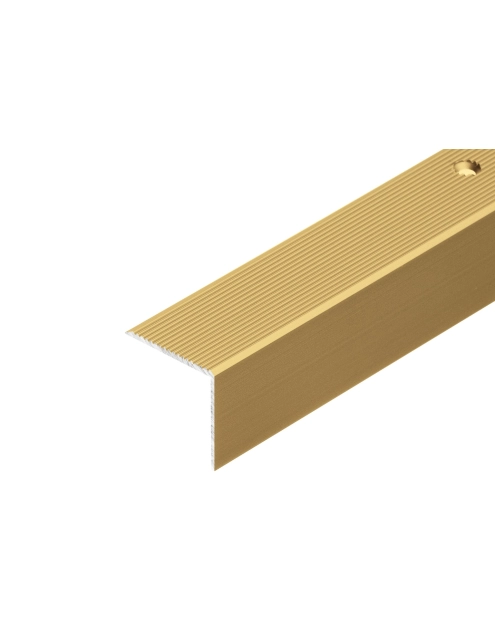 Zdjęcie: Profil schodowy ryflowany 30x30 mm - 1 m złoty CEZAR