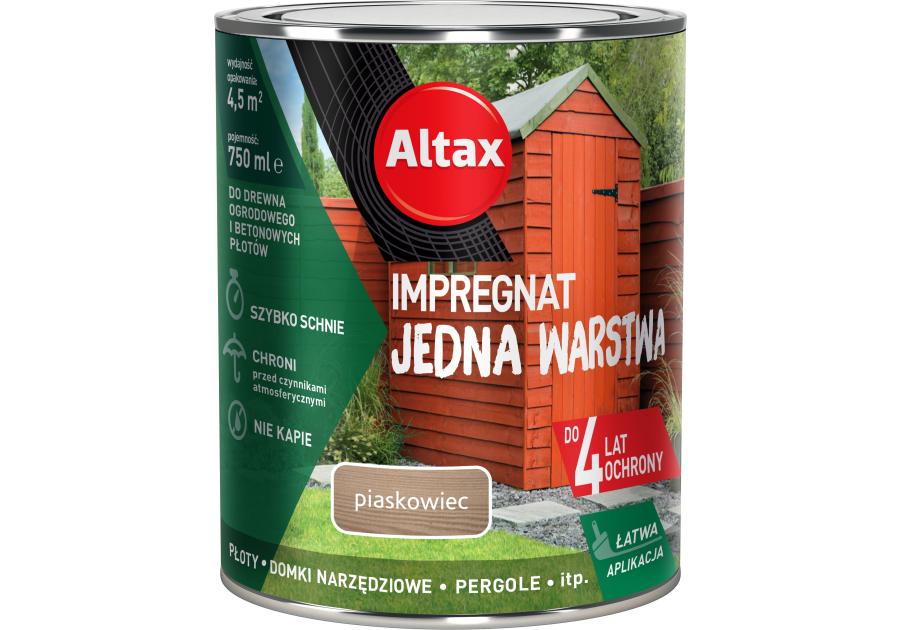 Zdjęcie: Impregnat Jedna Warstwa 4 lata 0,75 L piaskowiec ALTAX