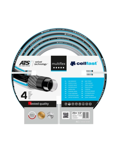 Zdjęcie: Wąż ogrodowy Multiflex 1/2" 25 m CELLFAST