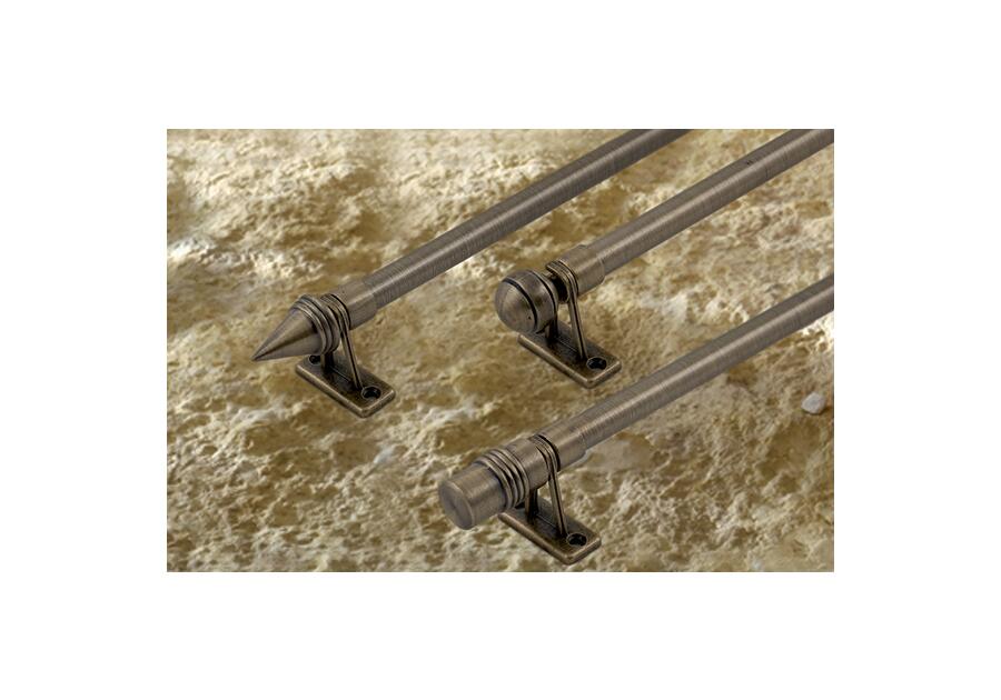 Zdjęcie: Karnisz mini Zeus fi 10 mm - 60 cm stożek złoto KARWEL