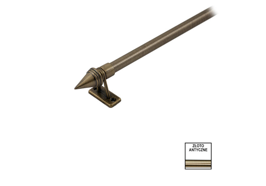 Zdjęcie: Karnisz mini Zeus fi 10 mm - 60 cm stożek złoto KARWEL