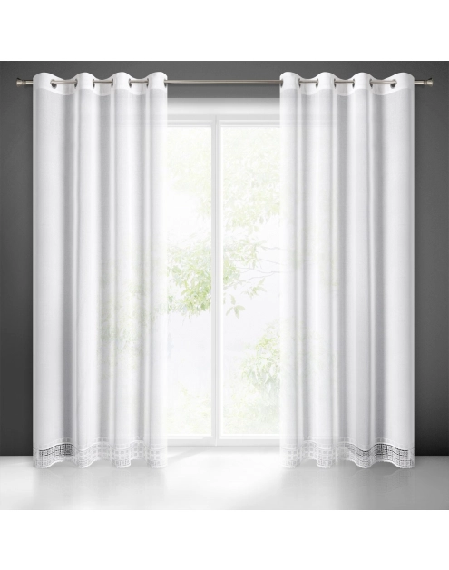 Zdjęcie: Firana gotowa Merida 140 x 250 cm biały EUROFIRANY