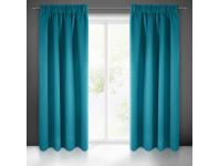 Zdjęcie: Zasłona gotowa Logan na taśmie 135x270 cm morski EUROFIRANY