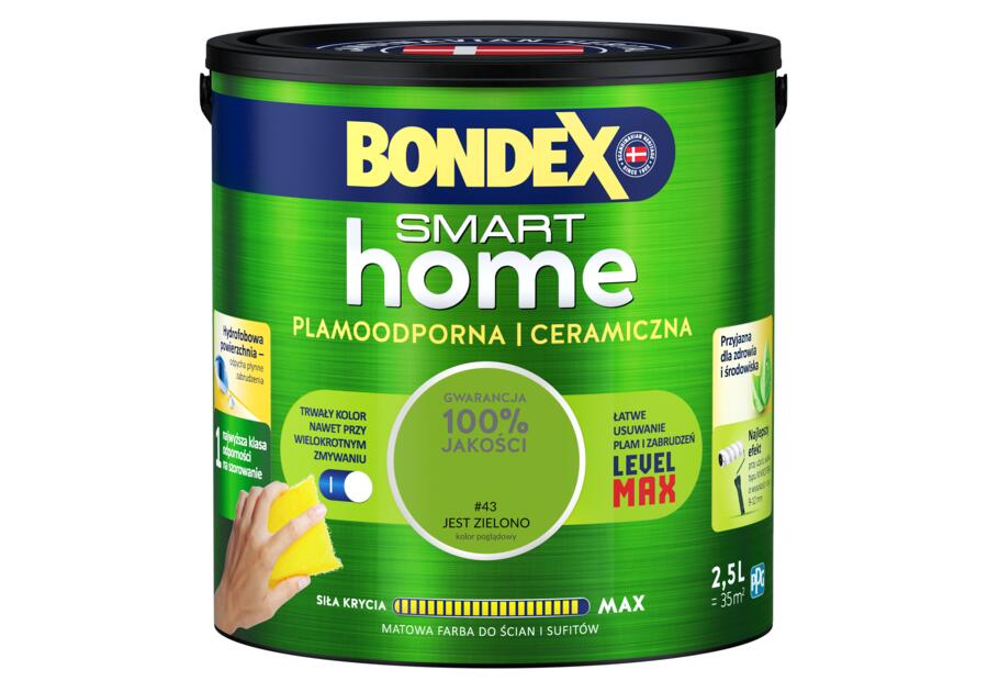 Zdjęcie: Farba plamoodporna jest zielono 2,5 L BONDEX SMART HOME