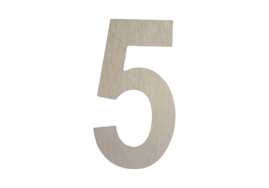 Zdjęcie: Cyfra 5 samoprzylepna 100 mm inox METRO