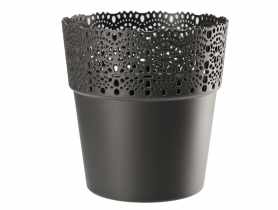 Osłonka doniczkowa Bella 13 cm antracyt DOMEX