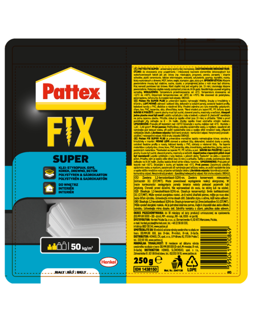 Zdjęcie: Klej montażowy Fix Super 250 g PATTEX