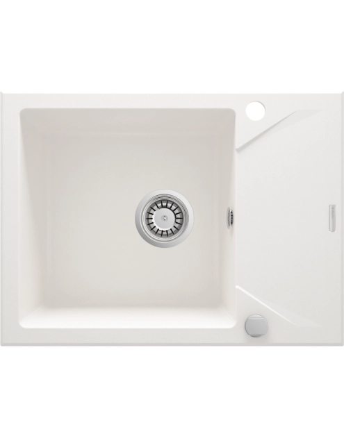 Zdjęcie: Zlewozmywak Evora alabaster granit 1K Z/KO 590x440x193, space saver DEANTE