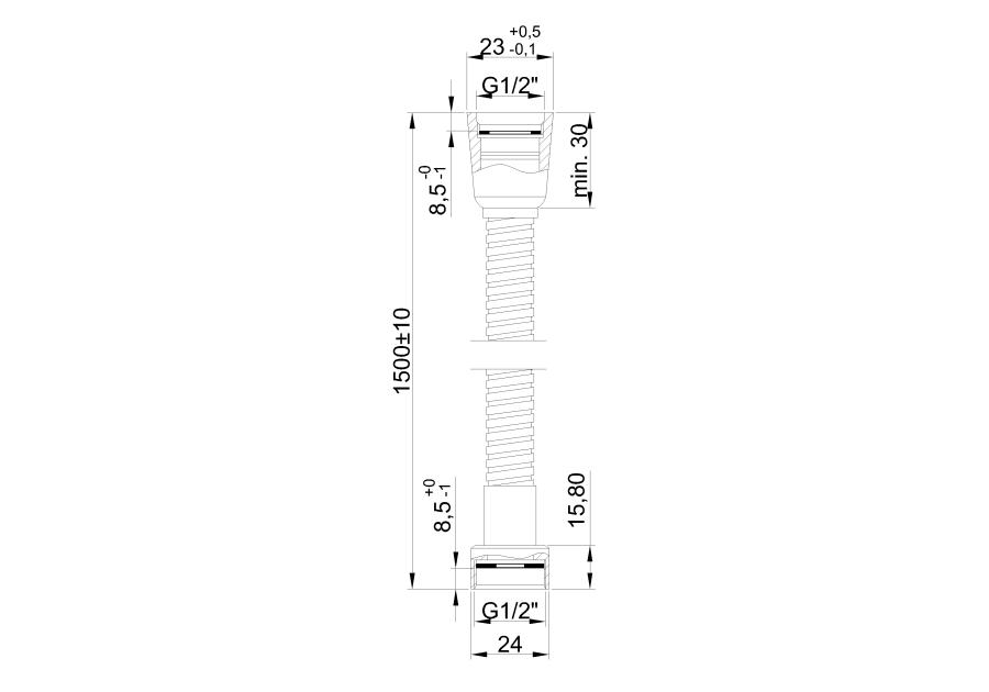 Zdjęcie: Wąż natryskowy chrom INVENA