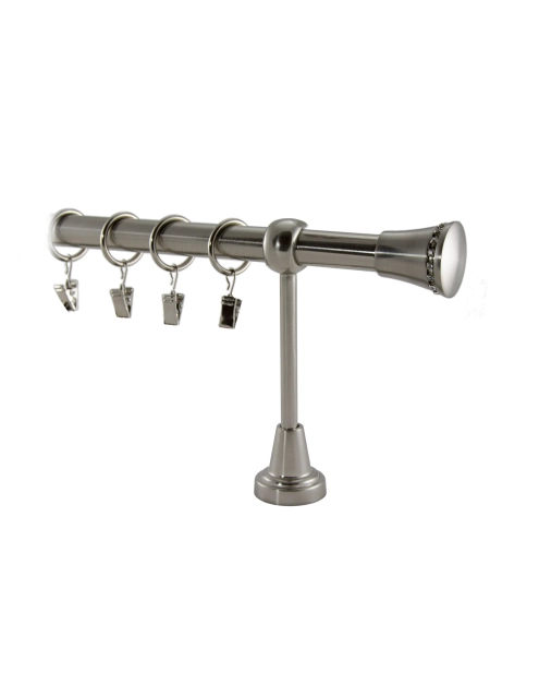 Zdjęcie: Karnisz pojedynczy Valentina fi 19 mm - 160 cm tiara nikiel folia KARWEL