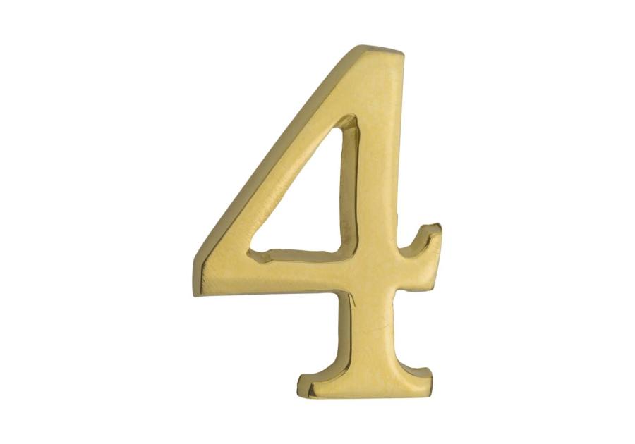 Zdjęcie: Cyfra 4 samoprzylepna mosiężna 50 mm METRO