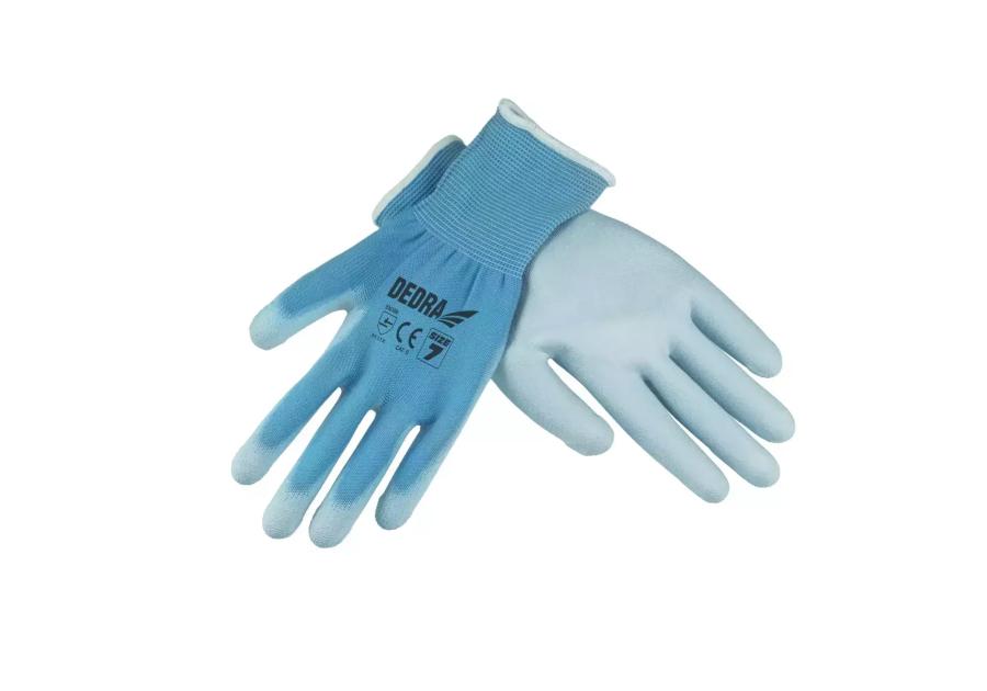 Zdjęcie: Rękawice ochronne PU rozmiar 7 DEDRA