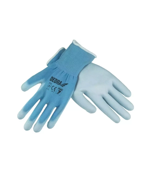 Zdjęcie: Rękawice ochronne PU rozmiar 7 DEDRA