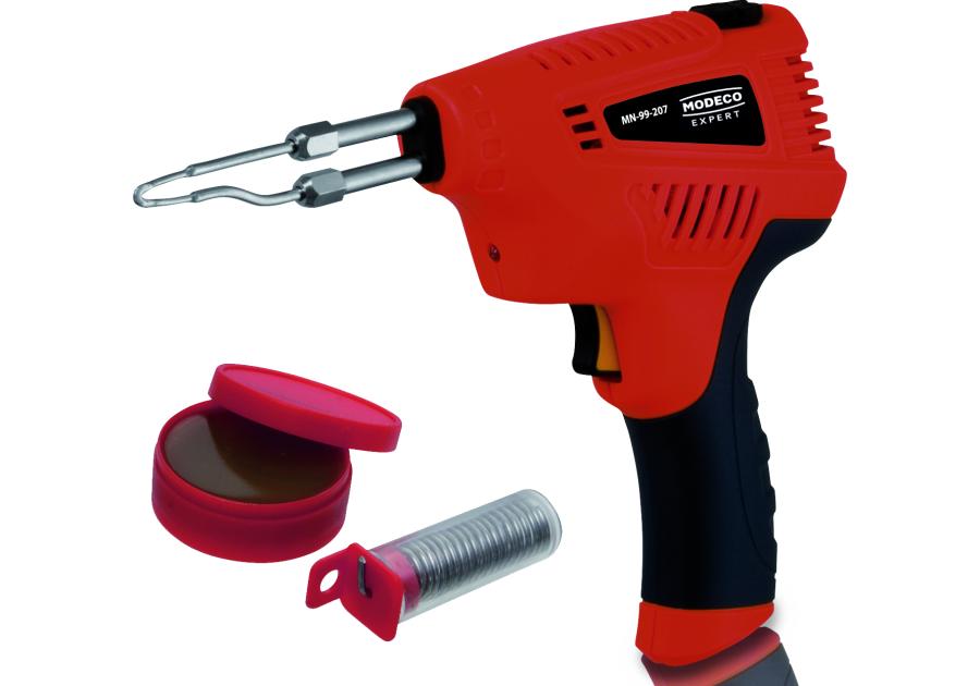 Zdjęcie: Lutownica transformatorowa 200 W akcesoria walizka MODECO EXPERT