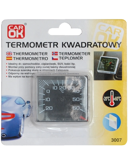Zdjęcie: Termometr kwadratowy HK CAR OK