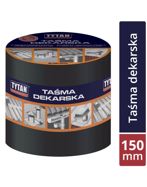 Zdjęcie: Taśma dekarska uszczelniająca wzmocniona, kolor grafitowy RS TAPE 15 cm x 10 m TYTAN PROFESSIONAL