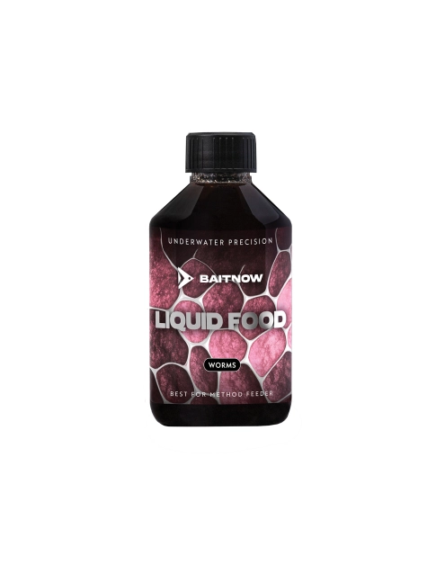 Zdjęcie: Atraktor wędkarski w płynie do method feeder Liquid Food Worms, 250 ml BAITNOW