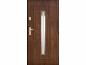 Drzwi zewnętrzne alfa orzech 80p komplet PANTOR