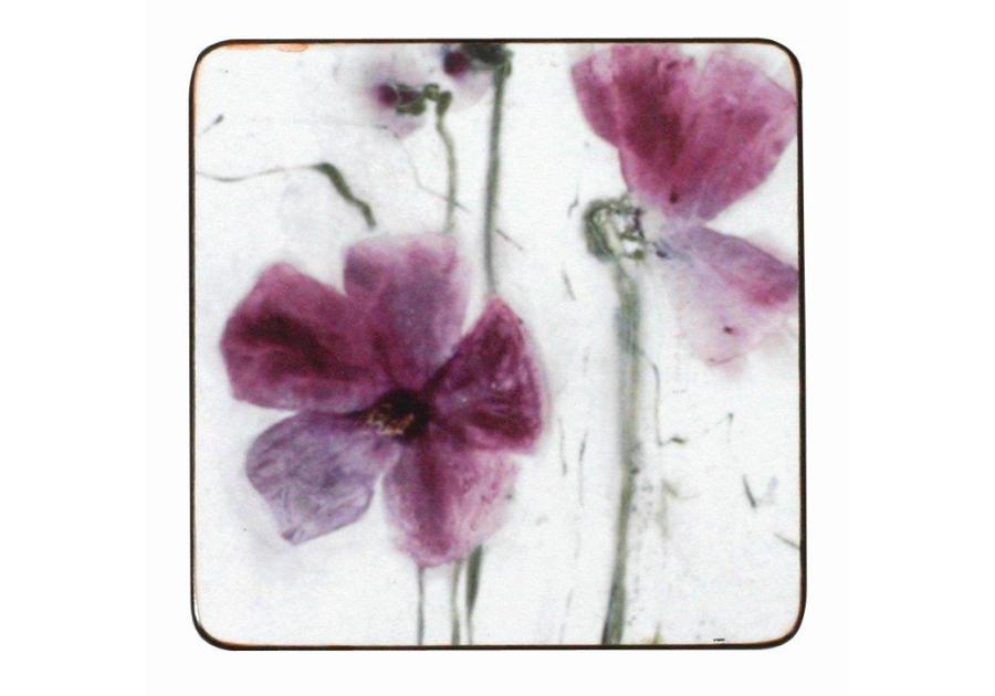 Zdjęcie: Podkładka na stół 10x10 cm - 6 szt. kwiaty DOMOTTI