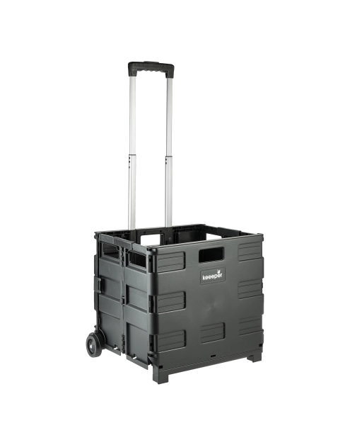 Zdjęcie: Wózek składany na zakupy Olli 65 L 35 kg black KEEEPER