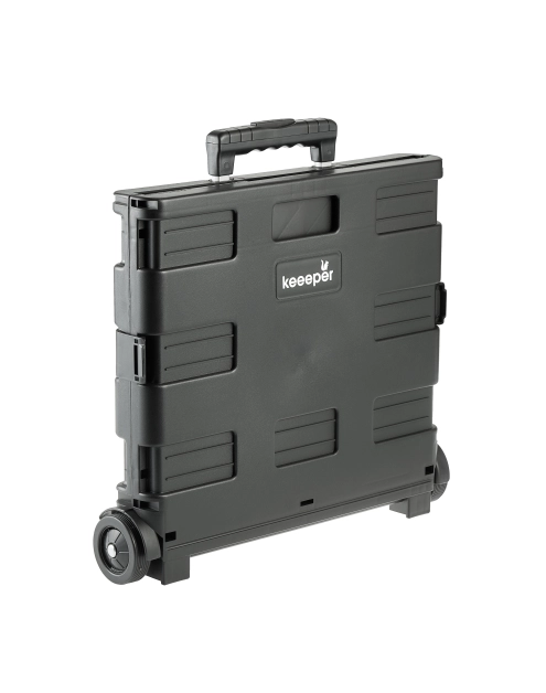 Zdjęcie: Wózek składany na zakupy Olli 65 L 35 kg black KEEEPER