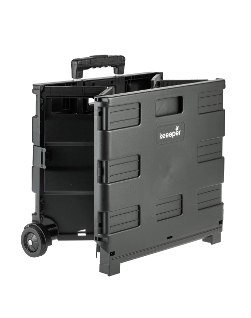 Zdjęcie: Wózek składany na zakupy Olli 65 L 35 kg black KEEEPER