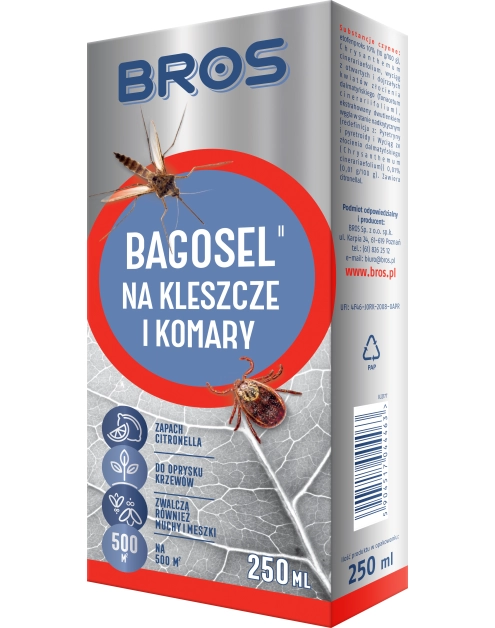 Zdjęcie: Oprysk na komary i meszki Bagosel 250 ml BROS