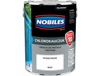 Zdjęcie: Farba emalia chlorokauczukowa 5 L biała NOBILES