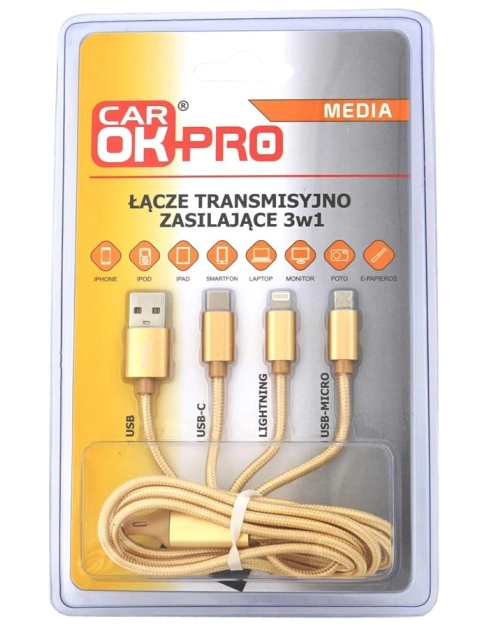 Zdjęcie: Łącze transmisyjno zasilające 3w1 CAR OK